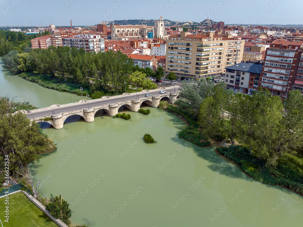 Fototapeta premium Palencia city, panoramic view