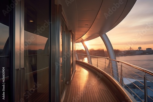 Luxury cruise ship interior. © artem