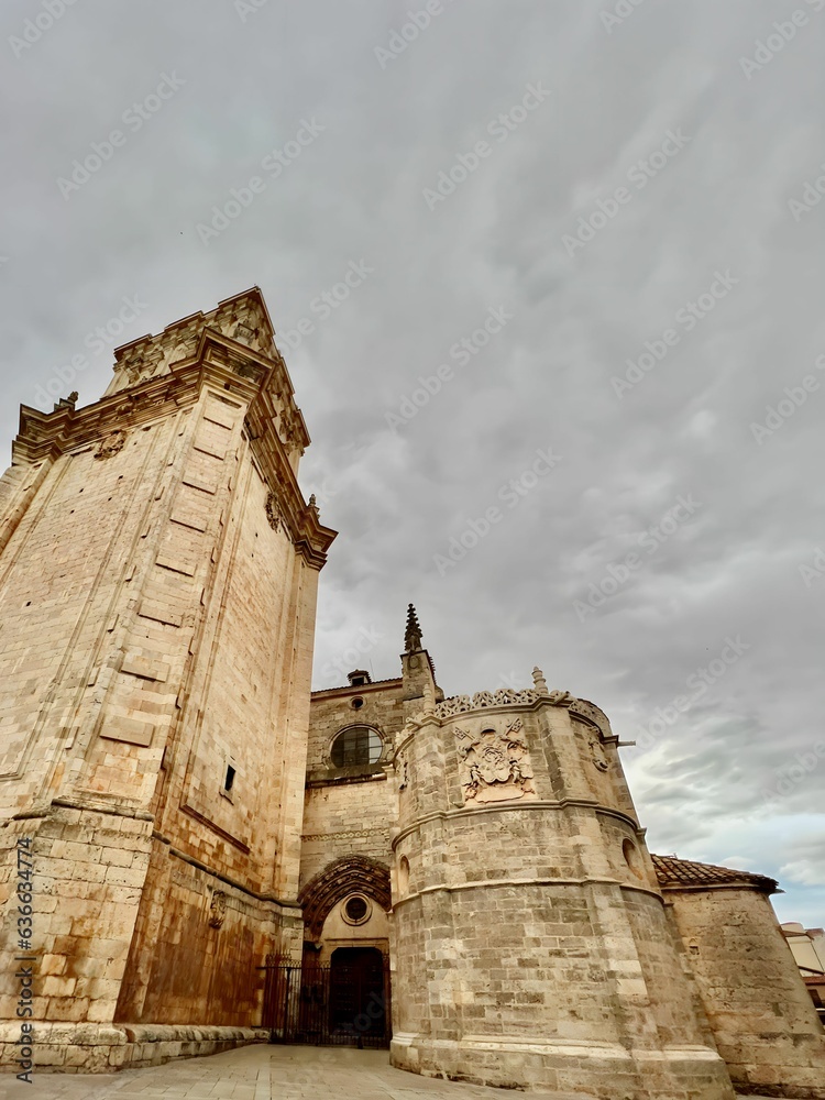 Cathedral and square of Burgo de Osma, Soria province, Spain.