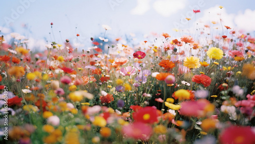 a vibrant flower field © Talal