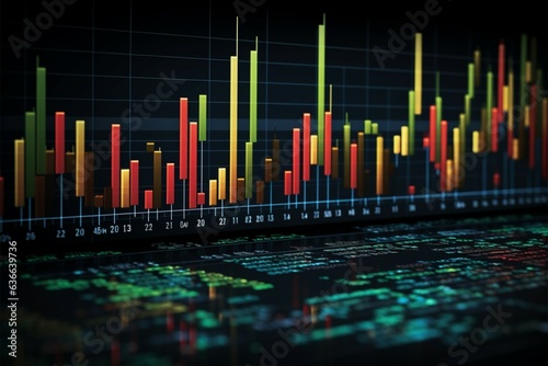 Informative title pic Business and stock graphs for market insights Generative AI