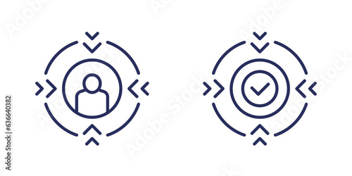 Focus on client icons, customer centricity line design
