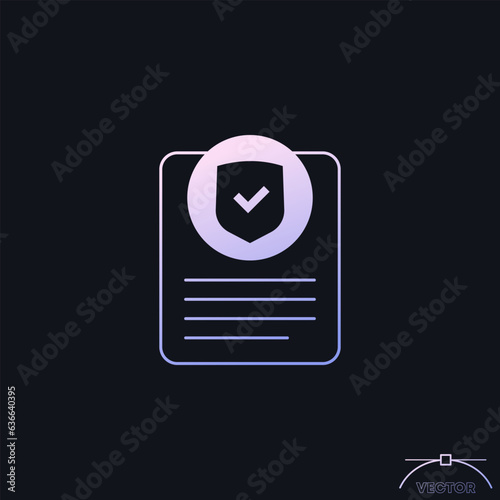 insurance policy icon with a gradient