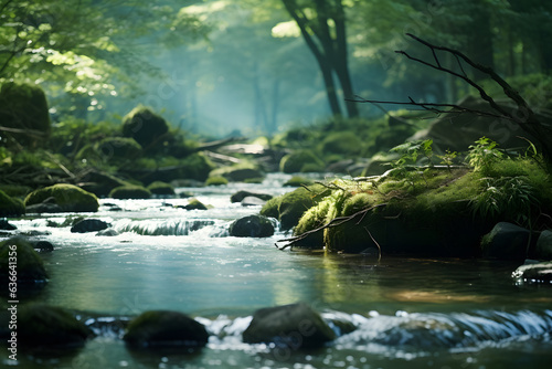 a river or stream symbolizing the flowing life