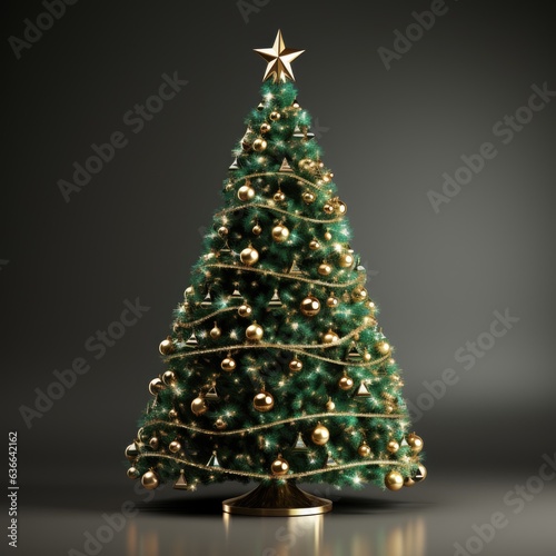 Christmas tree. Christmas and New Year background with a Christmas tree. generative ai