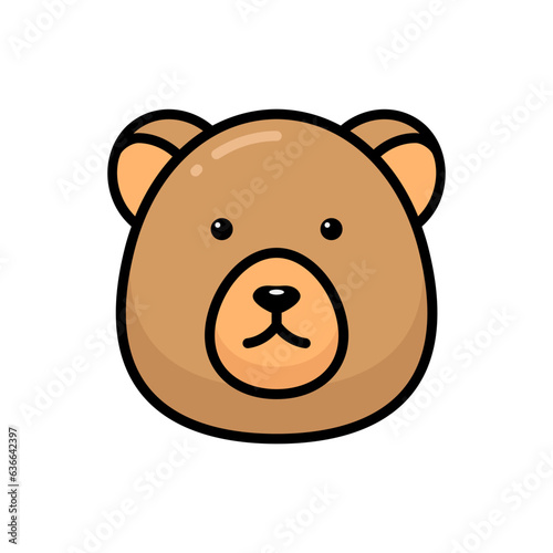Simple Bear lineal color icon. The icon can be used for websites, print templates, presentation templates, illustrations, etc