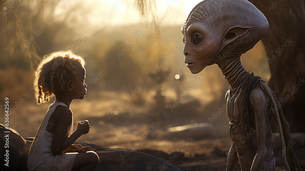 Alien Encounter: The children come face-to-face with benevolent
