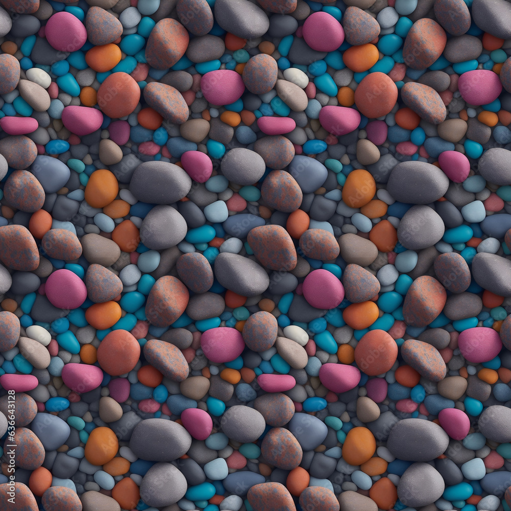 Seamless pattern of colorful river stones, gemstones and pile multicocolored mineral rock stones, illustration. various rocks and stones. Seamless pattern of colorful river stones, gemstones and pile multicocolored mineral rock stones, illustration. various rocks and stones.
