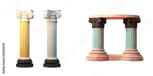 Greek Column Arc with a Classic Double Color Scheme photo