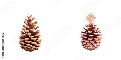 Pine cone or ornament alone on transparent background