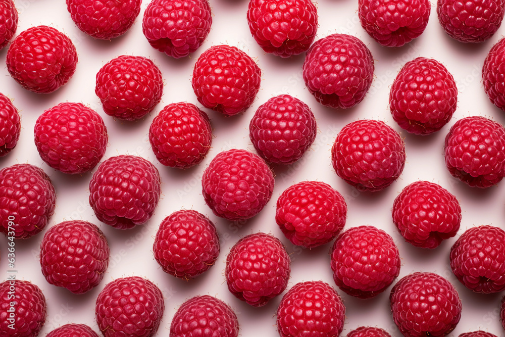 Raspberry in style of repetition white background. Raspberry in style of repetition white background.