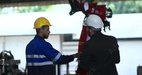 Talking in factory about data business 