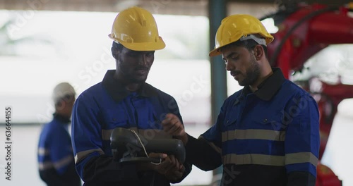 Talking in factory about data business 