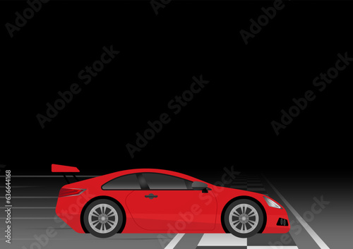 Car Racing Background. Racing Checkered Flag. Car Racing Concept. Vector Illustration.