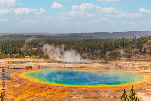 Grand Prismatic Spring, Midway Geyser Basin, Yellowstone National Park, USA