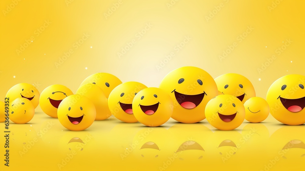 Fototapeta premium World Smile Day 3D cartoon illustration,AI generated.