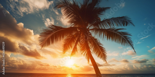 palm trees on the beach, palm trees on sunset, palm trees at sunset