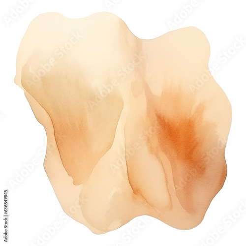 Abstract watercolor element. Beige watercolor Illustration. Generative AI