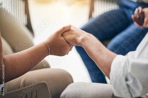 Holding hands  praying circle and support with business people  team building and faith for mental health. Group  closeup and together for religion  worship and praise with peace  mindfulness or care