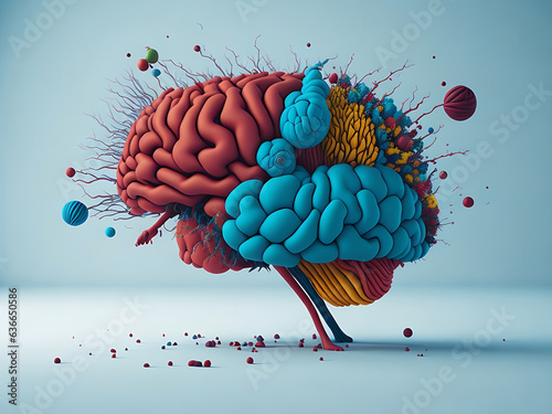 A vivid representation of the ADHD concept, highlighting elements of focus, distraction, and brain functioning. The image encompasses the complex nature of this cognitive condition