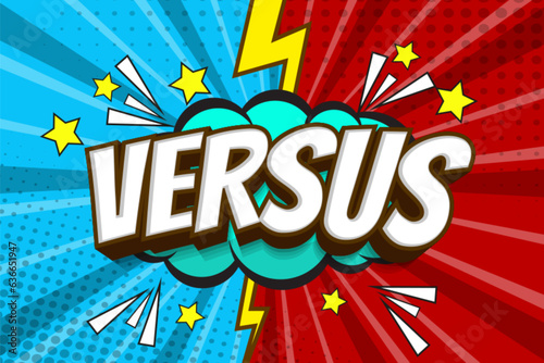 Wallpaper Mural Versus comic style 3d editable vector text effect Torontodigital.ca