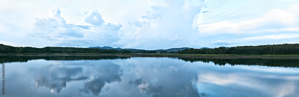 Landscape view of Mae Puem Reservoir