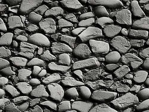 Asphalt cencrete texture background, seamless pattern, Generative AI photo