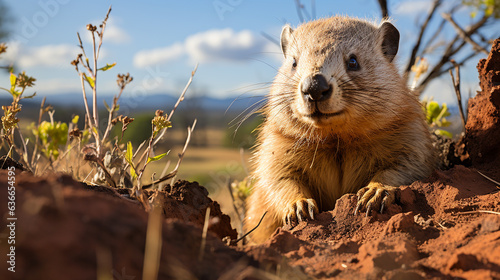 Fototapeta Naklejka Na Ścianę i Meble -  Marmot in the mountains