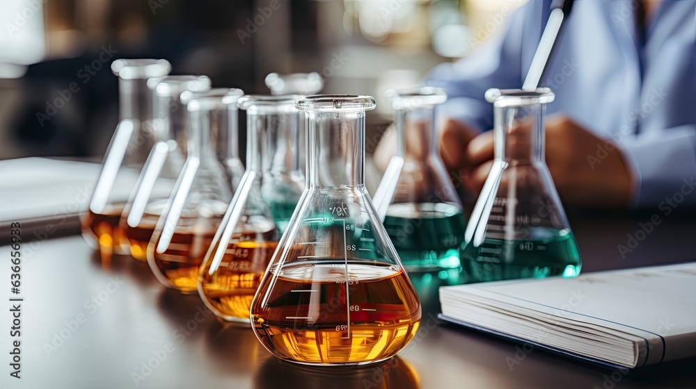 Science Supplies and researcher at laboratory, Generative AI Science Supplies and researcher at laboratory, Generative AI