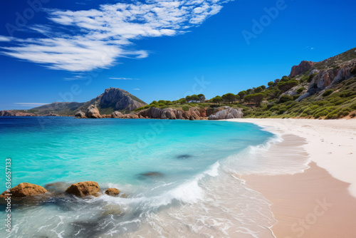Cala goloritze beach in Baunei, Sardinia, Italy photo