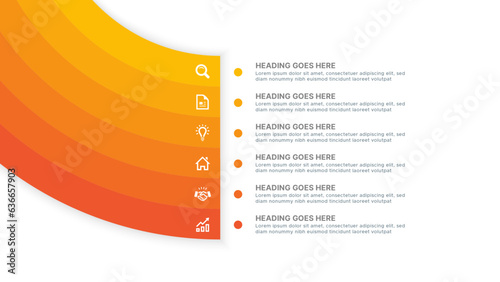 Modern Infographic Design Template with Six Options