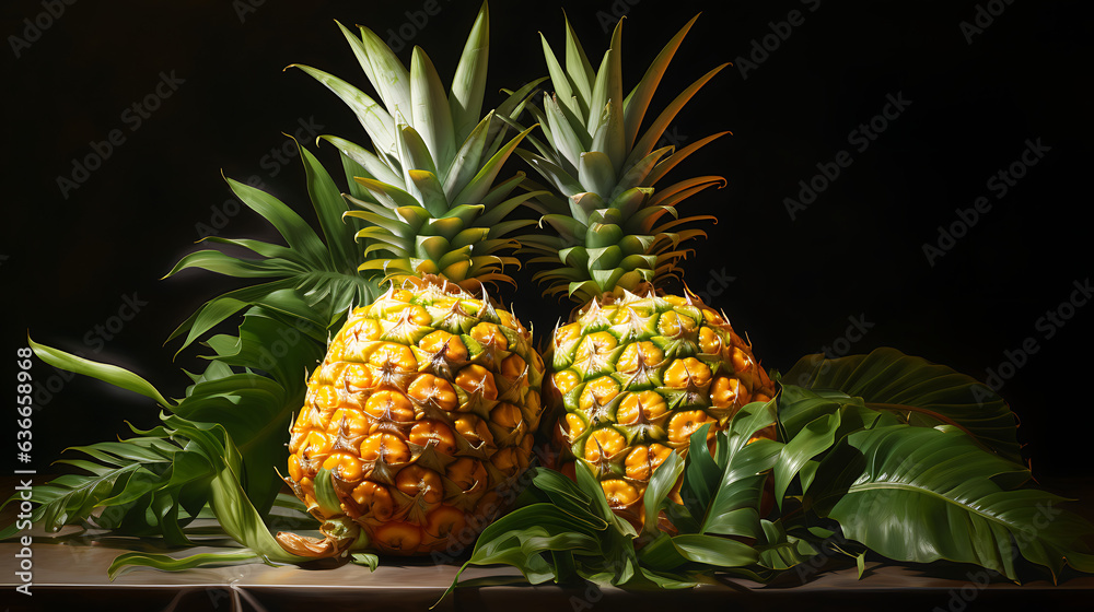 Pineapples, The Essence of Nature's Bounty: Exploring the Sweet and Nutritious World of Pineapples. High Resolution Pineapples, The Essence of Nature's Bounty: Exploring the Sweet and Nutritious World of Pineapples. High Resolution