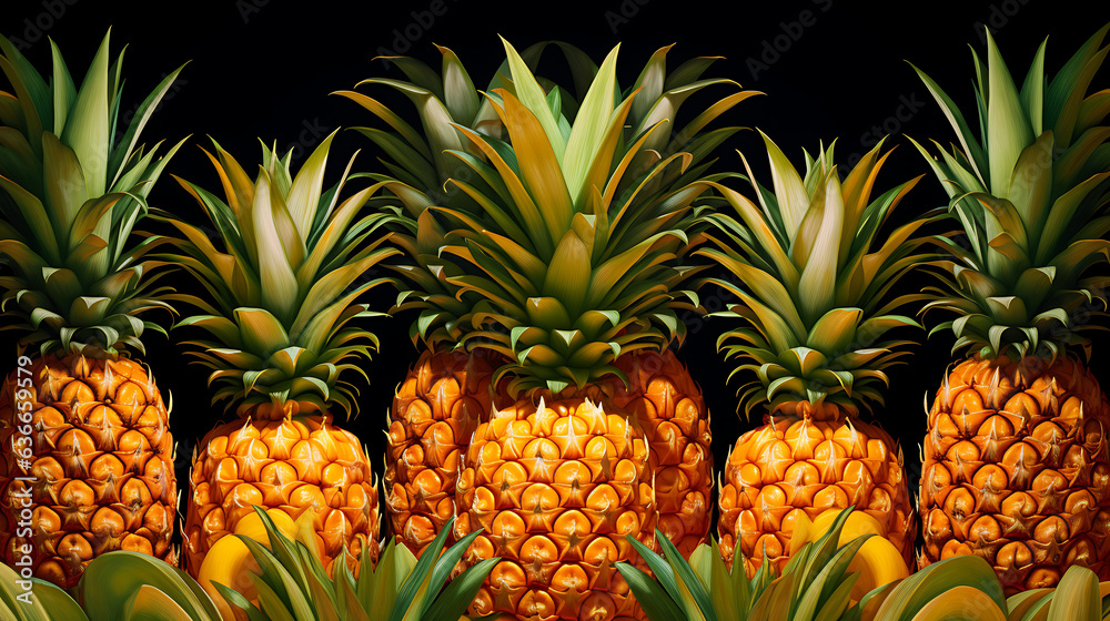 Pineapples, The Essence of Nature's Bounty: Exploring the Sweet and Nutritious World of Pineapples. High Resolution Pineapples, The Essence of Nature's Bounty: Exploring the Sweet and Nutritious World of Pineapples. High Resolution