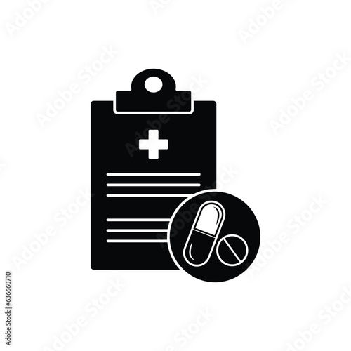 prescription for medicine icon vector pills drug prescription 