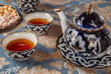traditional uzbek tea with nuts