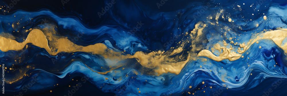 Abstrakter Hintergrund, dunkelblau, gold Elemente