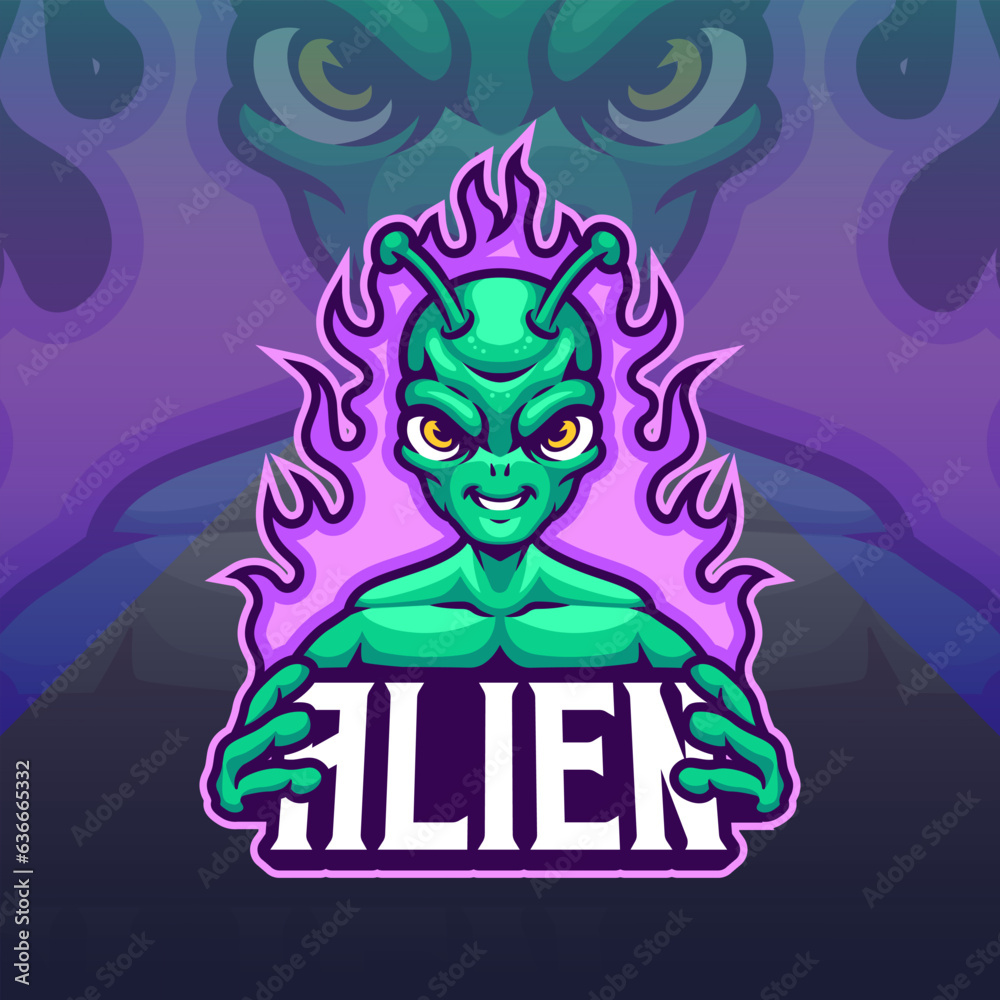 Alien Mascot Logo Template