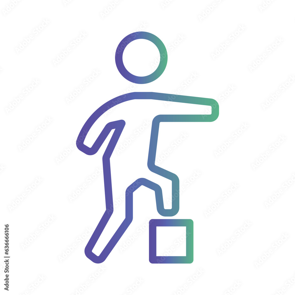 Exercise Fitness Workout Gradient Line Icon Exercise Fitness Workout Gradient Line Icon