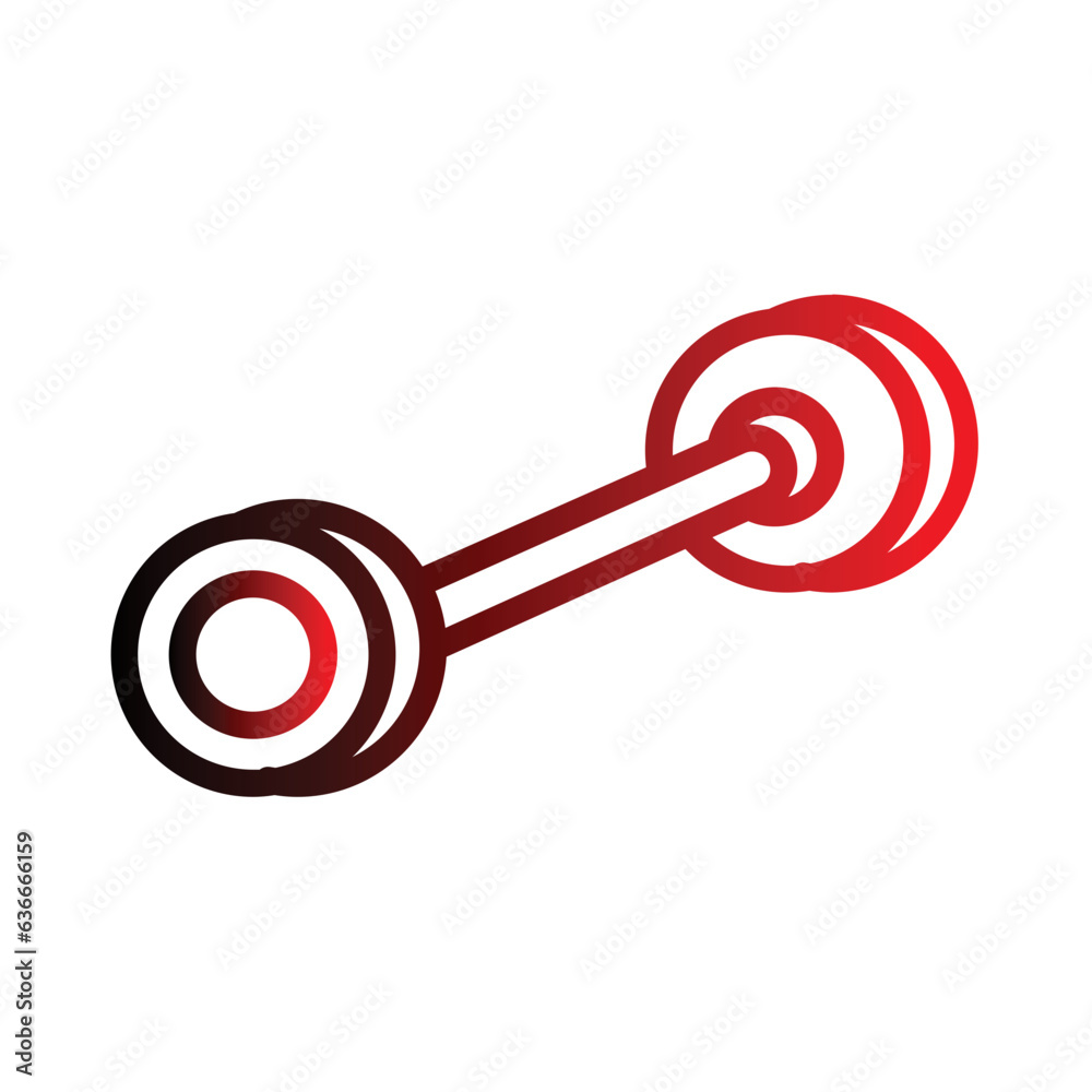Barbell Weight Gym Gradient Line Icon Barbell Weight Gym Gradient Line Icon