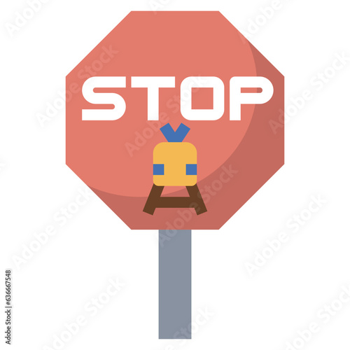 STOP line icon,linear,outline,graphic,illustration