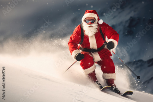 Festive Ski Adventures: Santa Claus Conquering the Slopes