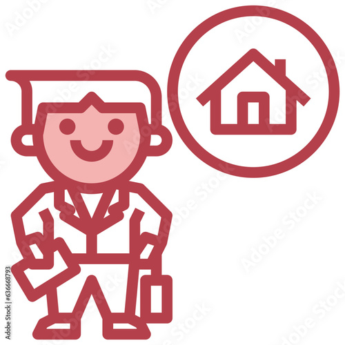 BROKER line icon,linear,outline,graphic,illustration photo