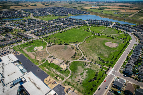 Aerial Majesty: Stonebridge, Saskatoon, Saskatchewan Expanse photo