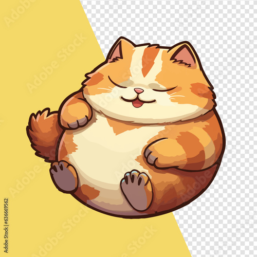 Cute cat sleeping. Fat cat sleeping.
