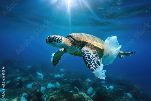 Marine Conservation Crisis: Turtle vs. Plastic