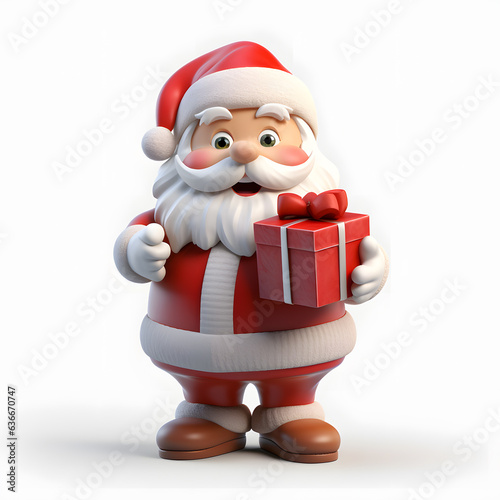 Cute Santa Claus wearing christmas hat 