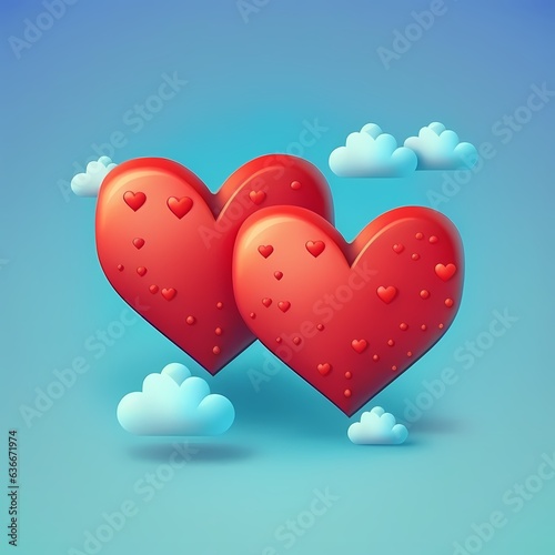 Heart valentine day icon, r...