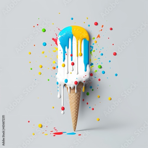 Ice cream delicious, sweet ...
