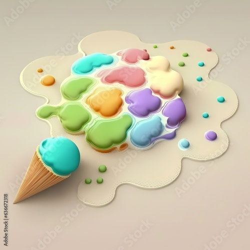 Ice cream delicious, sweet ...