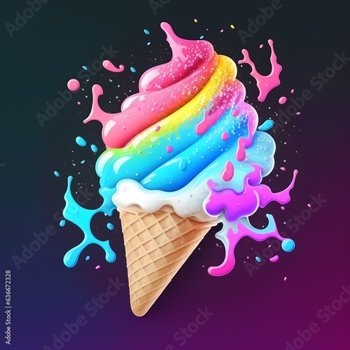 Ice cream delicious, sweet ...